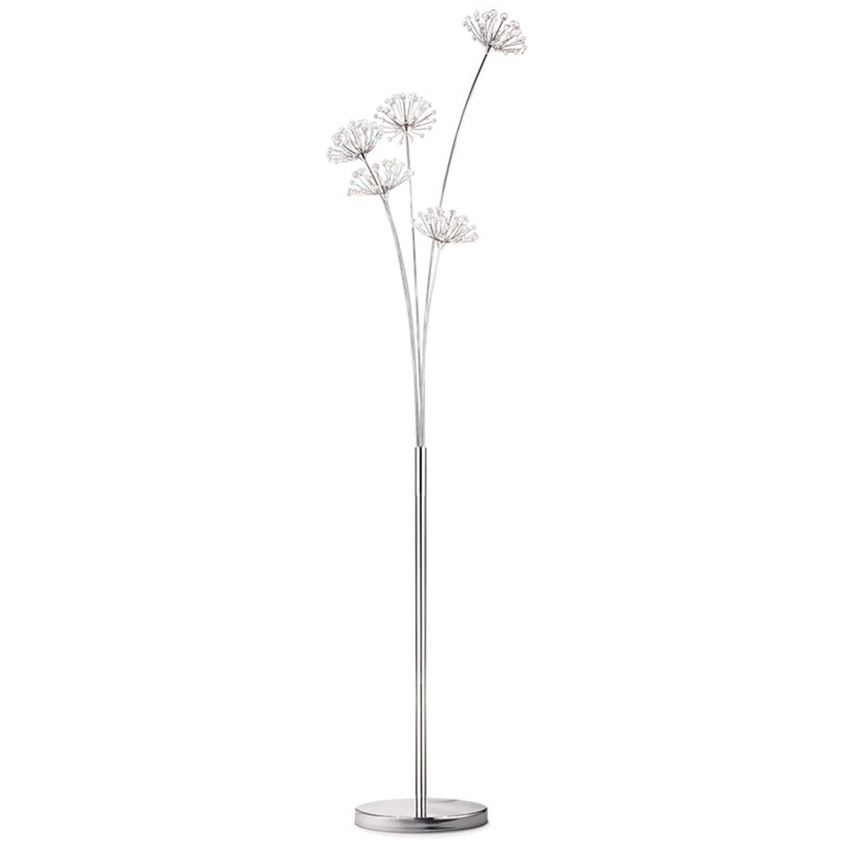 5 Heads Glam Dandelion LED Crystal Floor Lamps - 11"