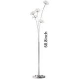 5 Heads Glam Dandelion LED Crystal Floor Lamps - 11"