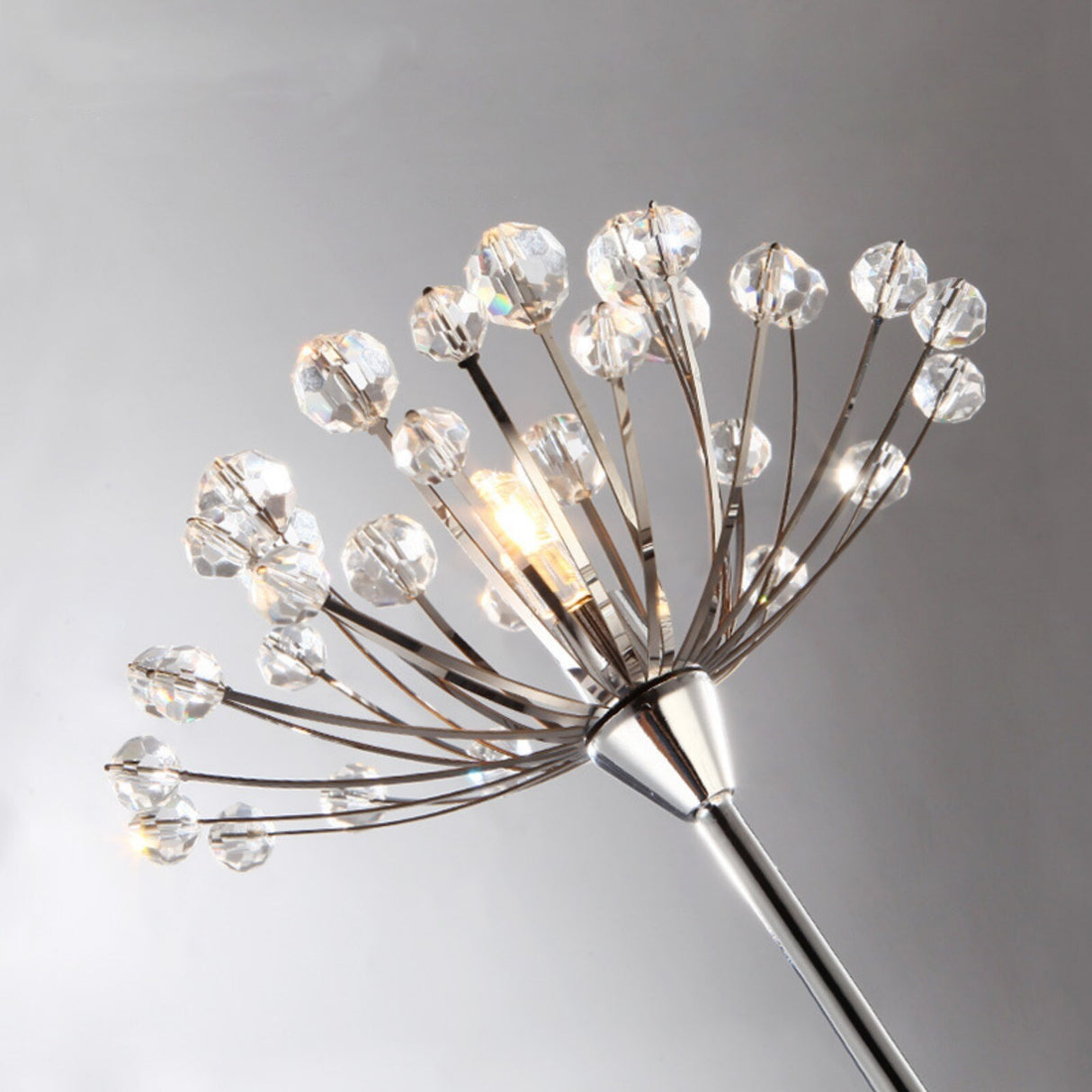 5 Heads Glam Dandelion LED Crystal Floor Lamps - 11"
