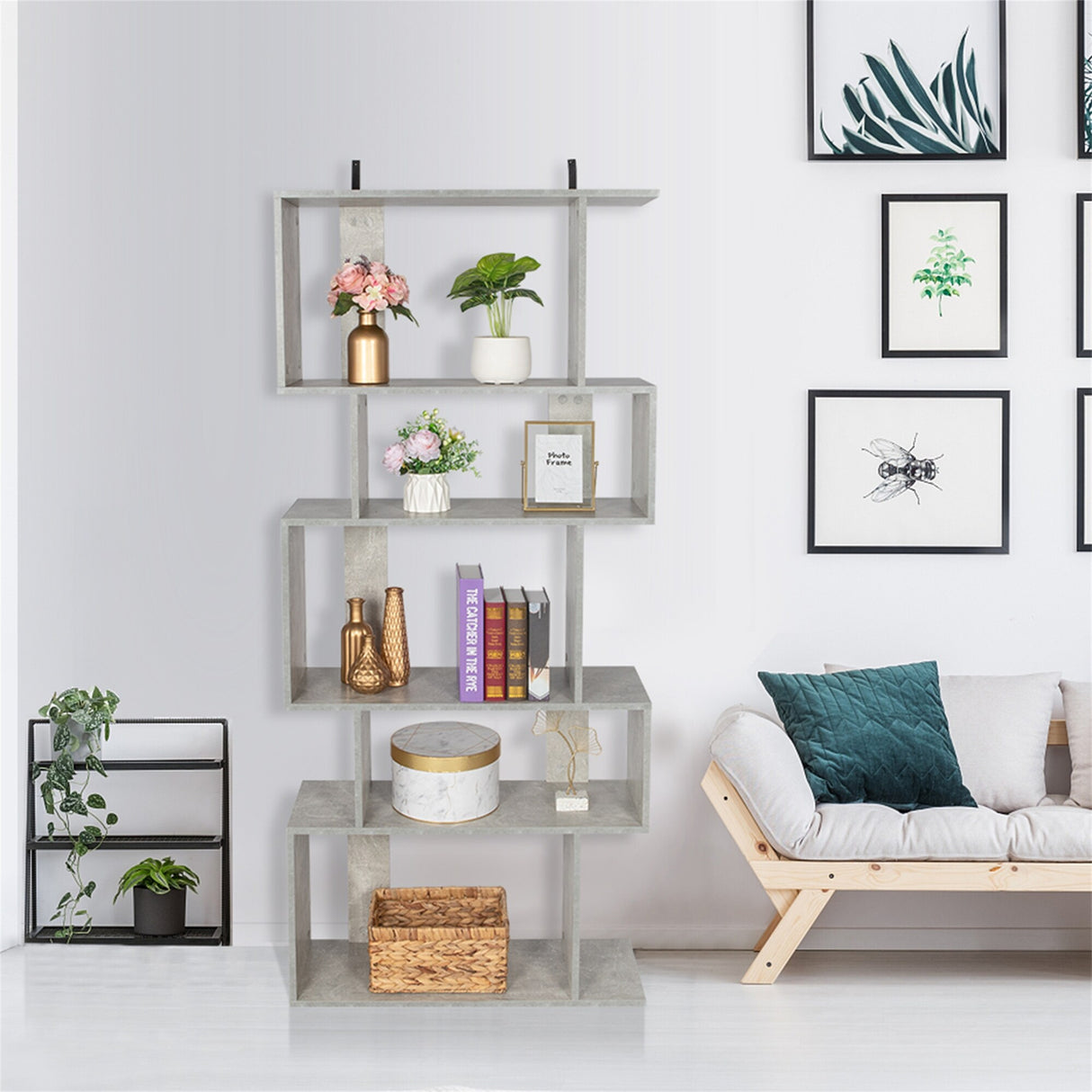 5-Layer Freestanding Ladder Bookcase