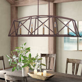 5-Light Candle Style Kitchen Island Linear Pendant