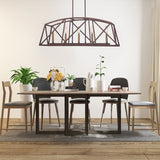 5-Light Candle Style Kitchen Island Linear Pendant