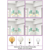 5-Light Modern Linear Sputnik Ceramic Chandelier Cone Globe Ceramic Island Pendant for Dining Room