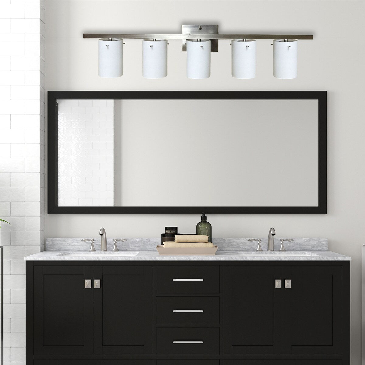 5 Light Vanity Lighting in Brushed Nickel Finish - Brushed Nickel