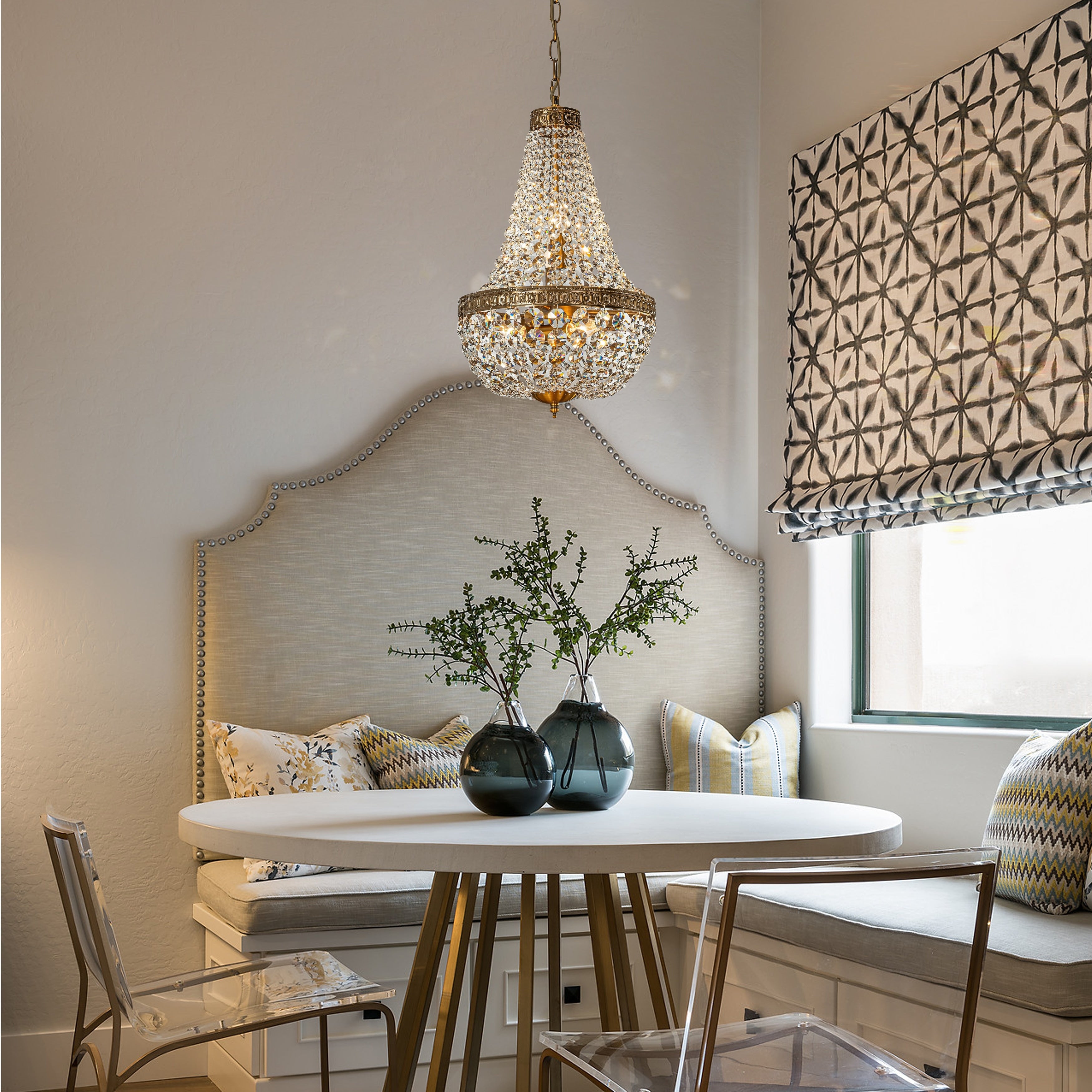 Crystal basket chandelier top