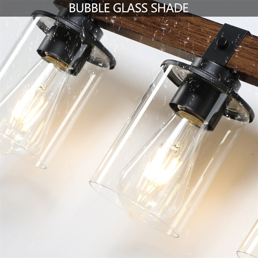 5-Lights Farmhouse Vanity Lights Fixture Rustic Bathroom Light Fixture
