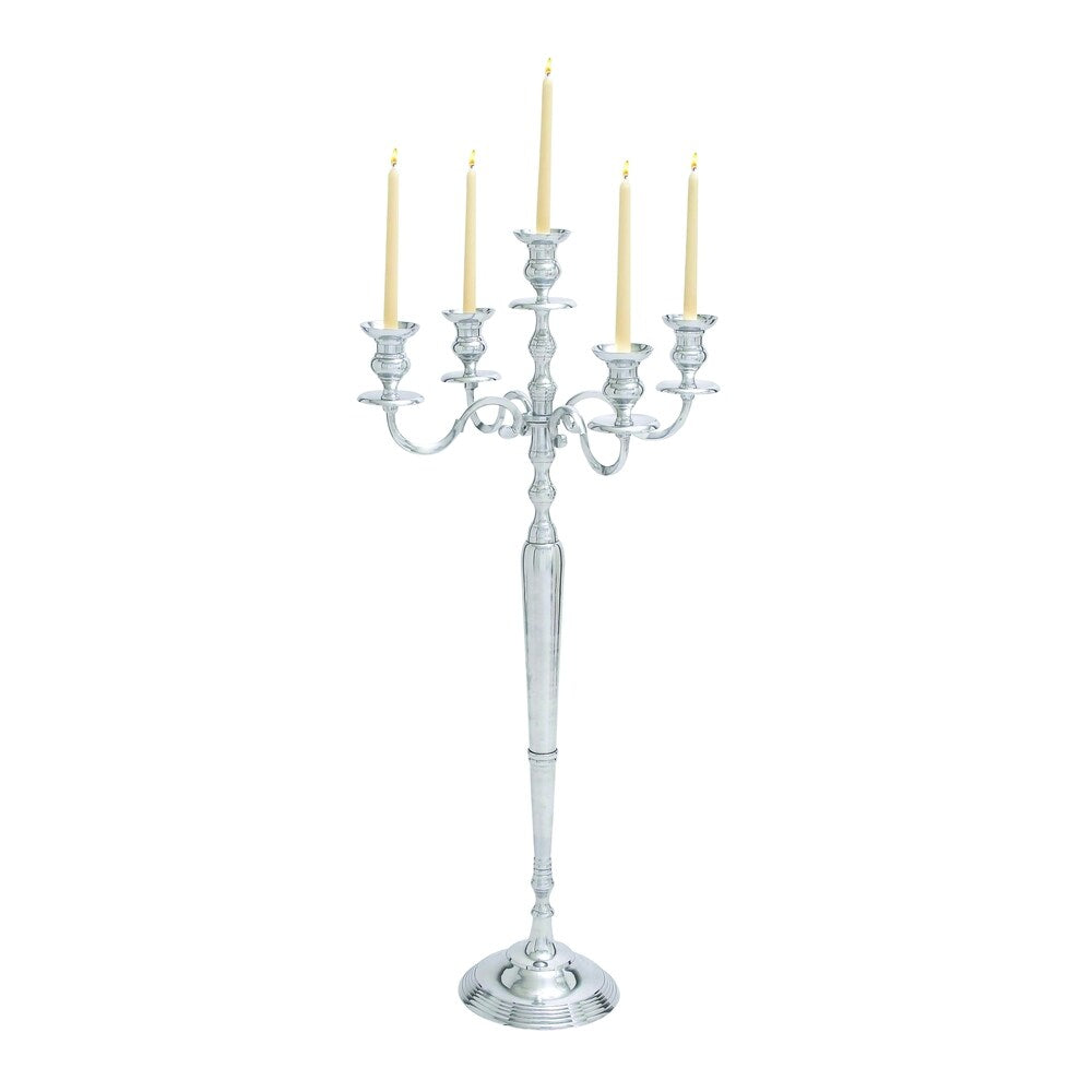 5 Lite Candelabra With Non Tarnish Finish For Modern Decor