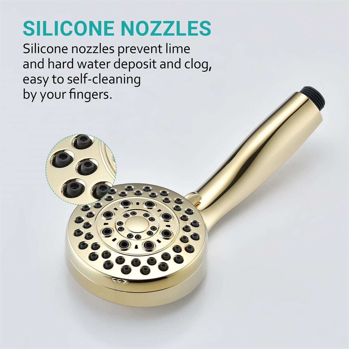 5 Mode Adjustable Settings Handheld Hose High Pressure Shower Head
