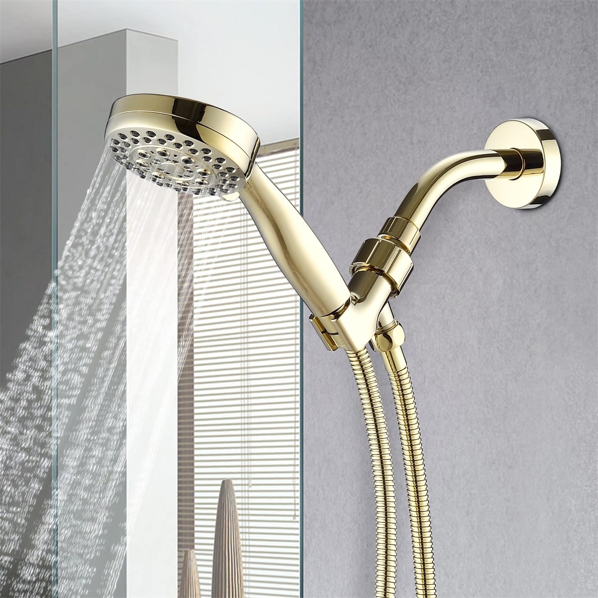 5 Mode Adjustable Settings Handheld Hose High Pressure Shower Head