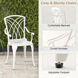 5 PCS Patio Table Chair Set Outdoor Patio Set with Umbrella Hole