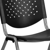 5 Pack 880 lb. Capacity Plastic Stack Chair with Powder Coated Frame