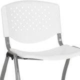 5 Pack 880 lb. Capacity Plastic Stack Chair with Powder Coated Frame