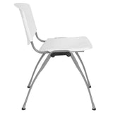 5 Pack 880 lb. Capacity Plastic Stack Chair with Powder Coated Frame