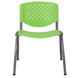 5 Pack 880 lb. Capacity Plastic Stack Chair with Powder Coated Frame