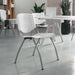 5 Pack 880 lb. Capacity Plastic Stack Chair with Powder Coated Frame