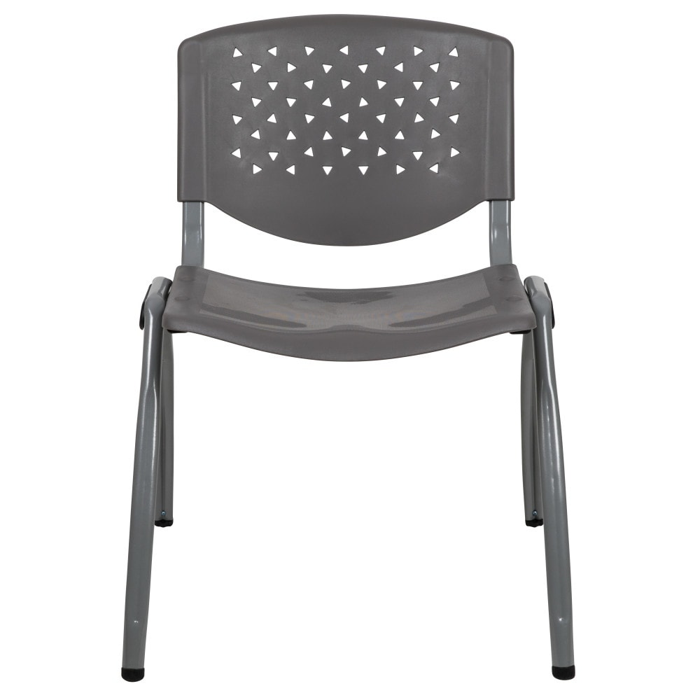 5 Pack 880 lb. Capacity Plastic Stack Chair with Powder Coated Frame