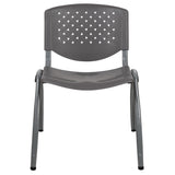 5 Pack 880 lb. Capacity Plastic Stack Chair with Powder Coated Frame