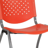 5 Pack 880 lb. Capacity Plastic Stack Chair with Powder Coated Frame