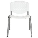 5 Pack 880 lb. Capacity Plastic Stack Chair with Powder Coated Frame