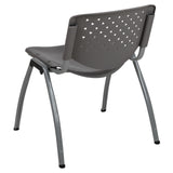 5 Pack 880 lb. Capacity Plastic Stack Chair with Powder Coated Frame