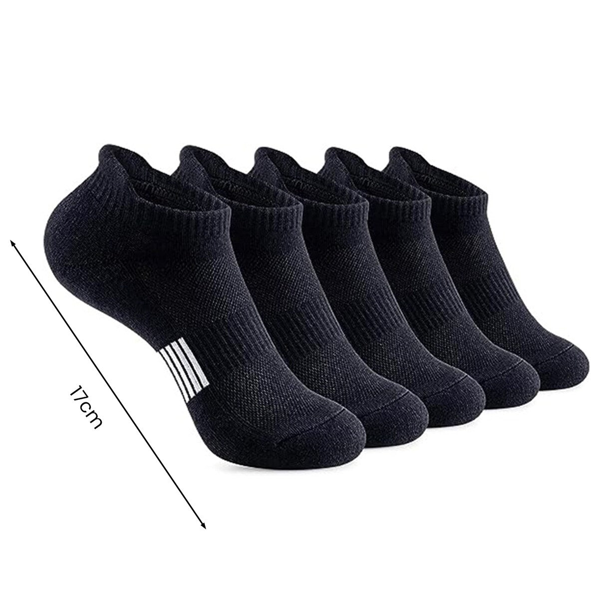 5 Pairs Ankle Socks Wear Resistant Elastic Breathable MoistureWicking Washable NonFading Running Athletic Socks