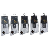 5 Pairs MidTube Thick High Elasticity Men Socks Autumn Winter Solid Color Business Socks