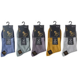5 Pairs MidTube Thick High Elasticity Men Socks Autumn Winter Solid Color Business Socks