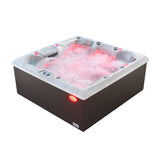 5-Person 54-Jet Premium Acrylic Lounger Spa Standard Hot Tub with two-step ladder and LED Waterfall