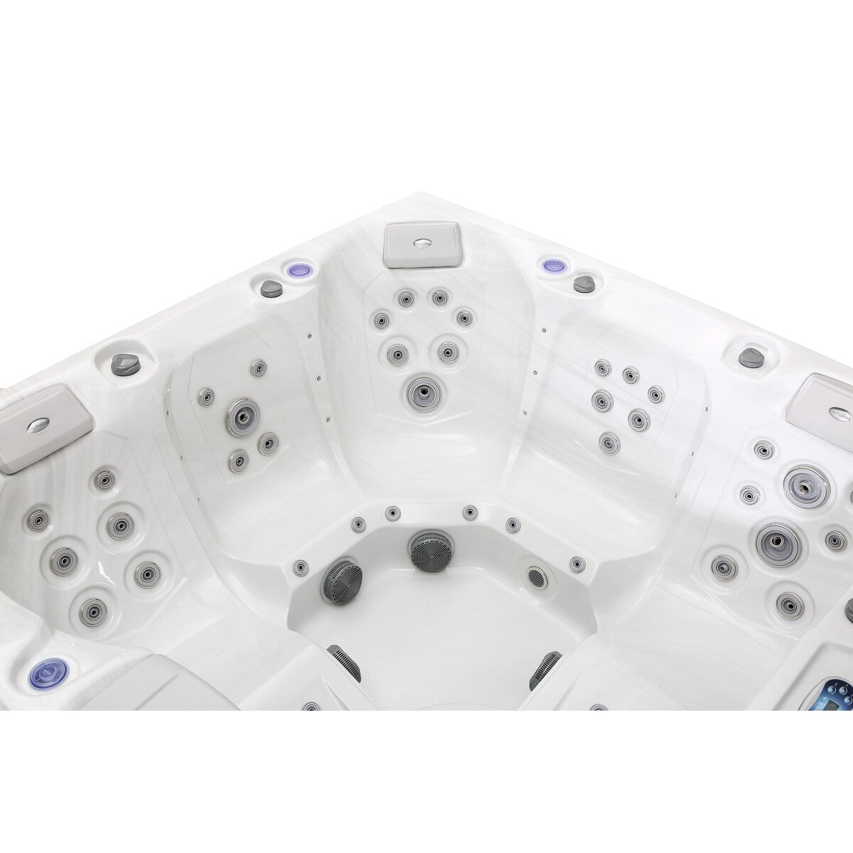 5-Person 54-Jet Premium Acrylic Lounger Spa Standard Hot Tub with two-step ladder and LED Waterfall