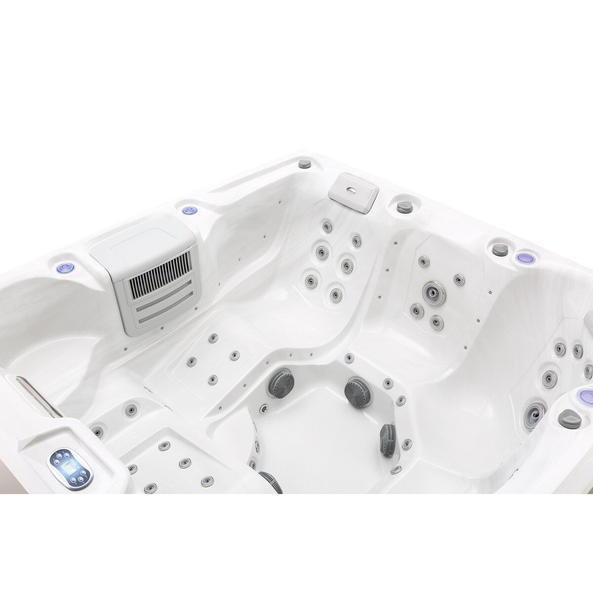 5-Person 54-Jet Premium Acrylic Lounger Spa Standard Hot Tub with two-step ladder and LED Waterfall
