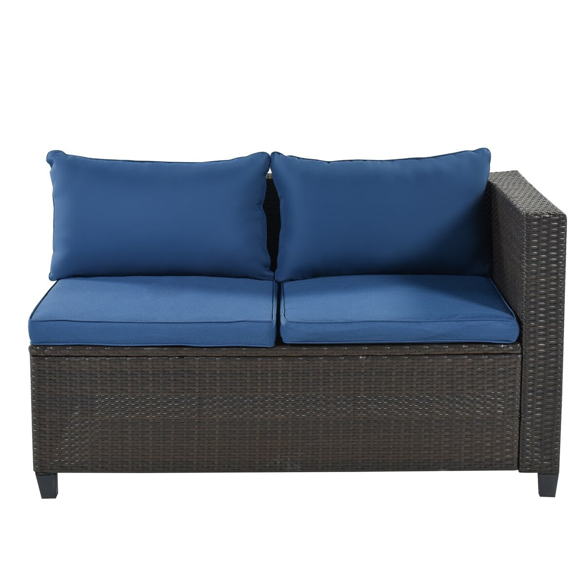 5 Piece Conversation Rattan Sectional Sofa