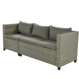 5 Piece Conversation Rattan Sectional Sofa