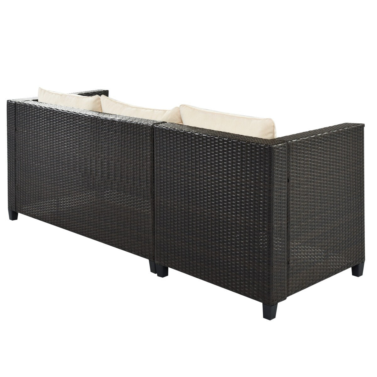 5 Piece Conversation Rattan Sectional Sofa