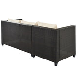 5 Piece Conversation Rattan Sectional Sofa