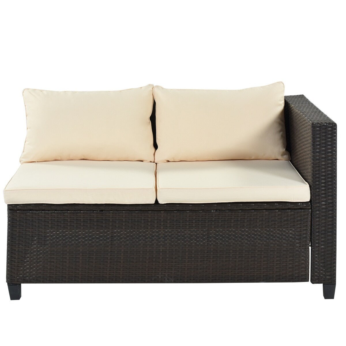 5 Piece Conversation Rattan Sectional Sofa