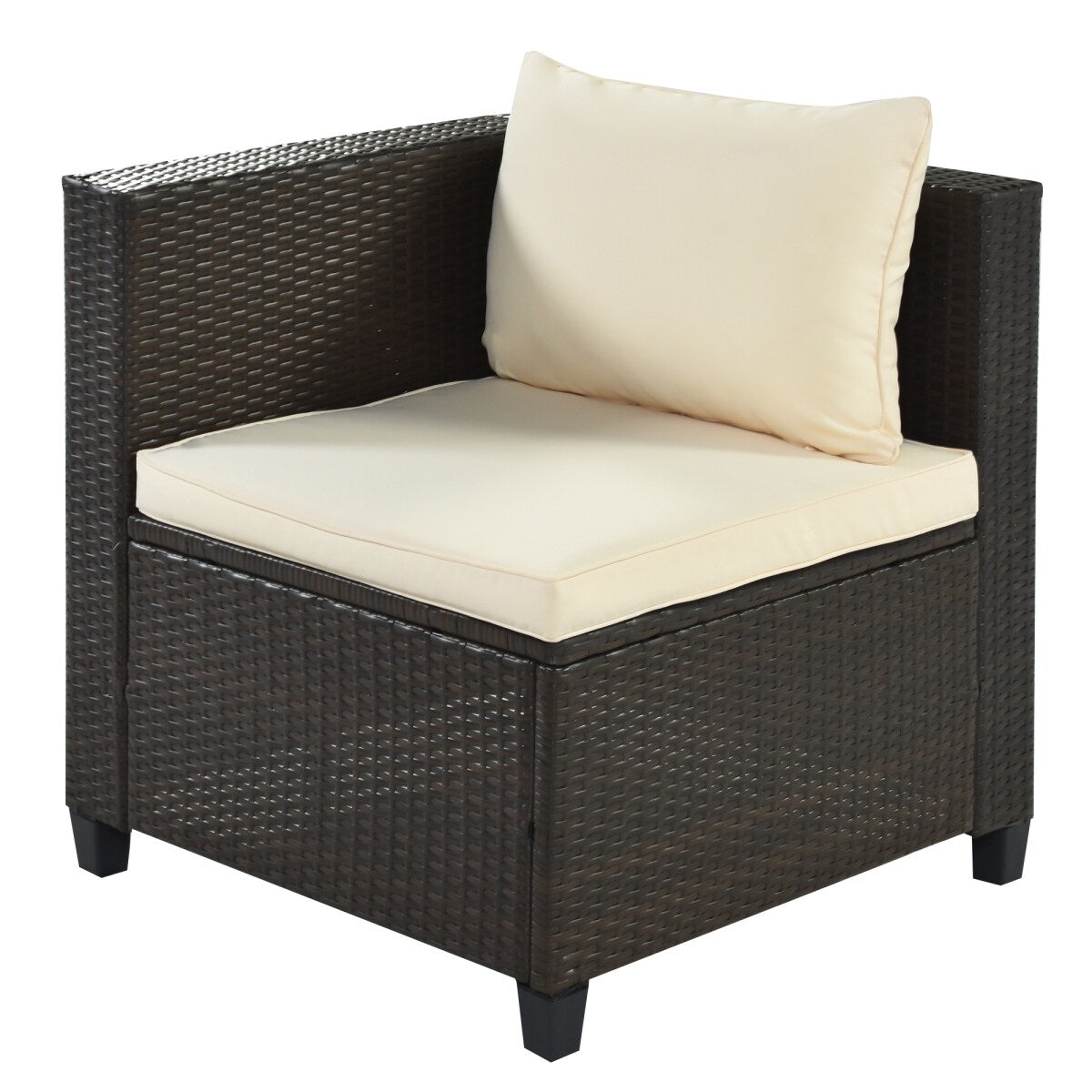 5 Piece Conversation Rattan Sectional Sofa
