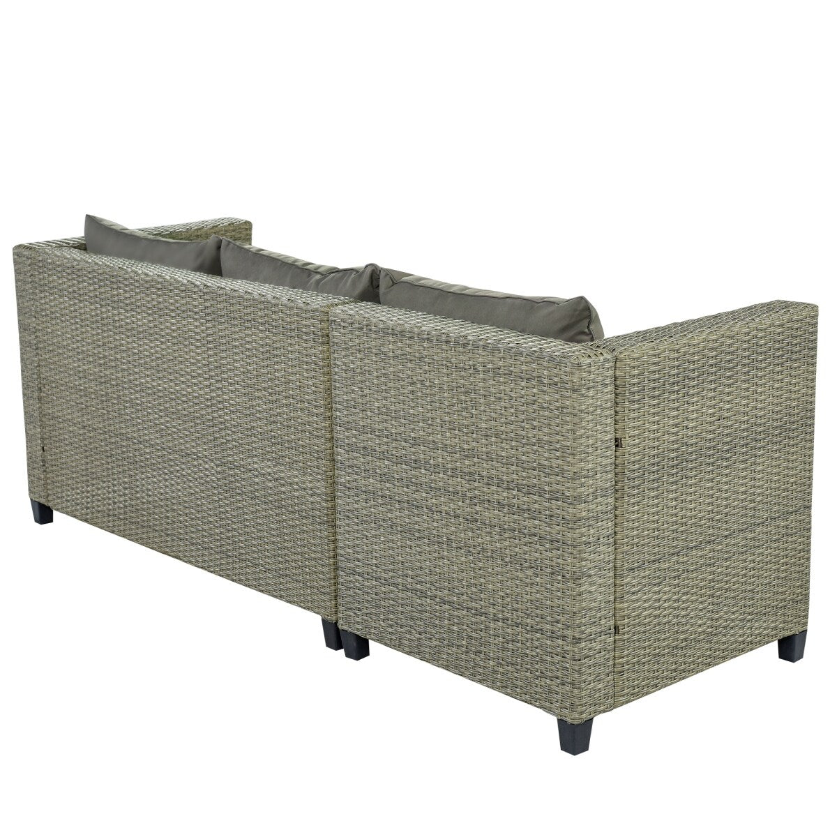 5 Piece Conversation Rattan Sectional Sofa
