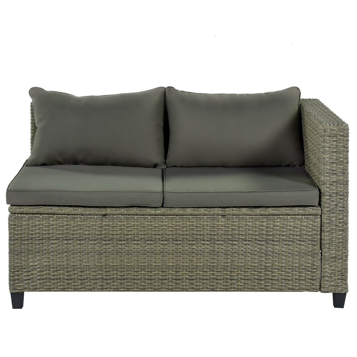 5 Piece Conversation Rattan Sectional Sofa