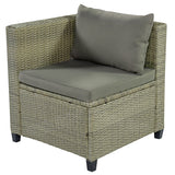 5 Piece Conversation Rattan Sectional Sofa