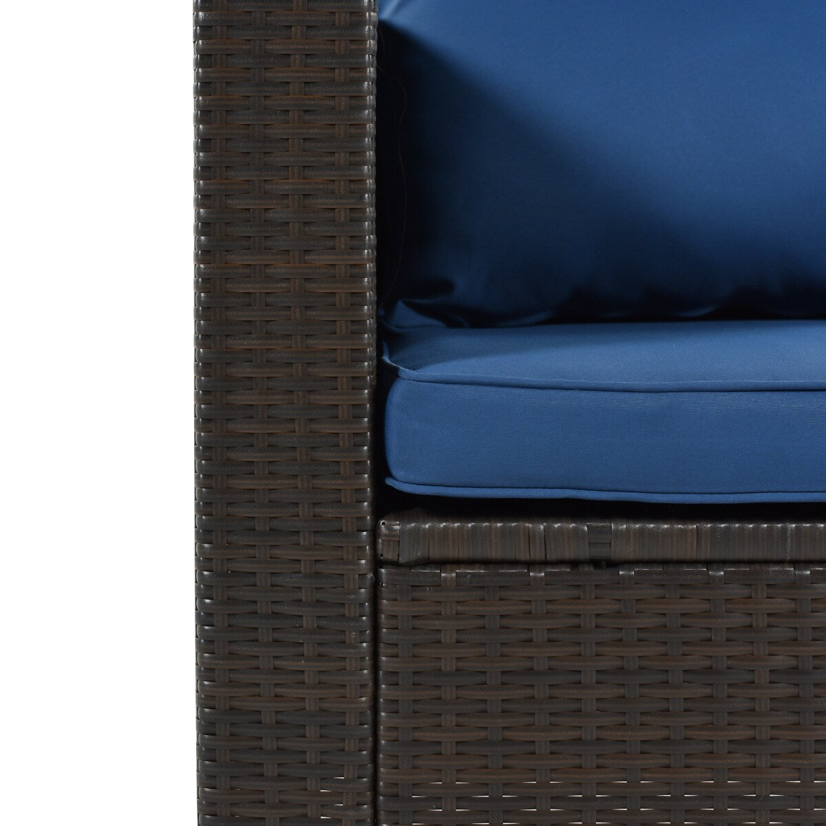 5 Piece Conversation Rattan Sectional Sofa