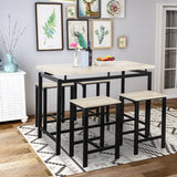 5 Piece Counter Height Dining Setwith 4 Chairs