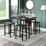5 Piece Counter Height Dining Setwith 4 Chairs