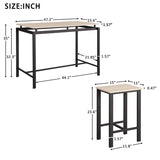 5 Piece Counter Height Dining Setwith 4 Chairs
