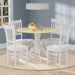 5-Piece Dining Set, 42" Round Drop-Leaf Table and Spindle Chairs