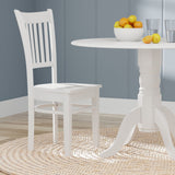 5-Piece Dining Set, 42" Round Drop-Leaf Table and Spindle Chairs