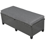 5-Piece L-Shaped Patio Rattan Sofa Set, Garden Furniture with Extendable Side Tables