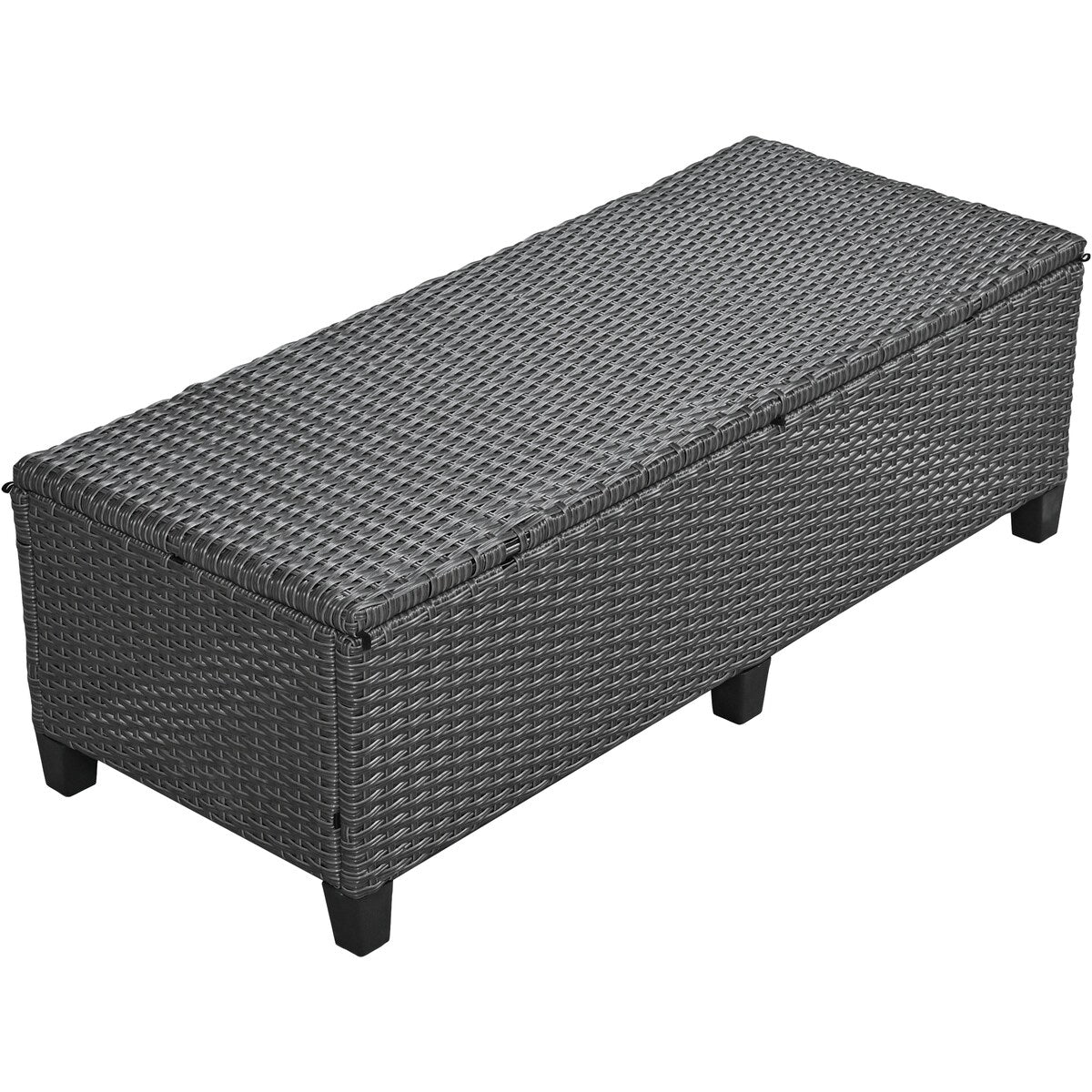 5-Piece L-Shaped Patio Rattan Sofa Set, Garden Furniture with Extendable Side Tables