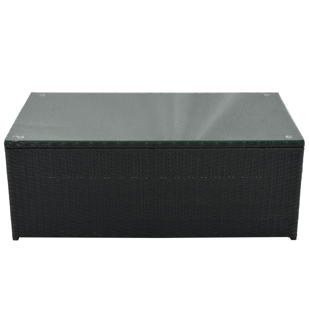 5-Piece Large Outdoor Wicker Sofa Set, PE Rattan, Movable Cushion, Sectional Lounger Sofa