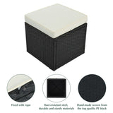 5-Piece Large Outdoor Wicker Sofa Set, PE Rattan, Movable Cushion, Sectional Lounger Sofa
