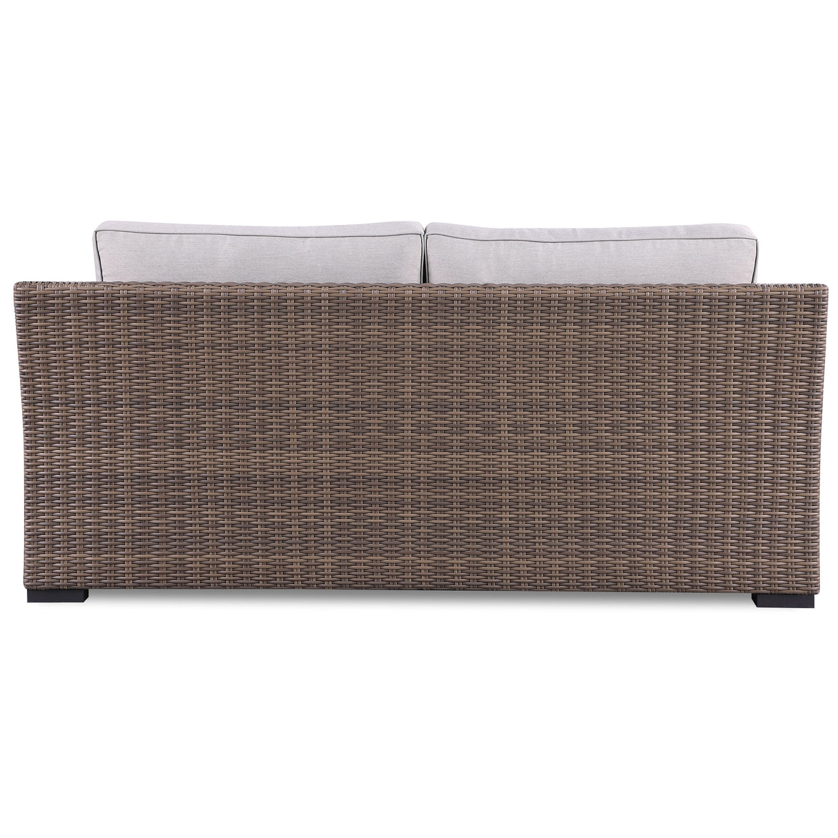 5-Piece Manhattan Rustic Wicker Seating Set with Tempered Glass
